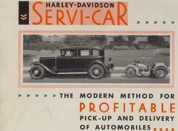 1932 Harley Servi-Car brochure 1932 Harley Davidson trike