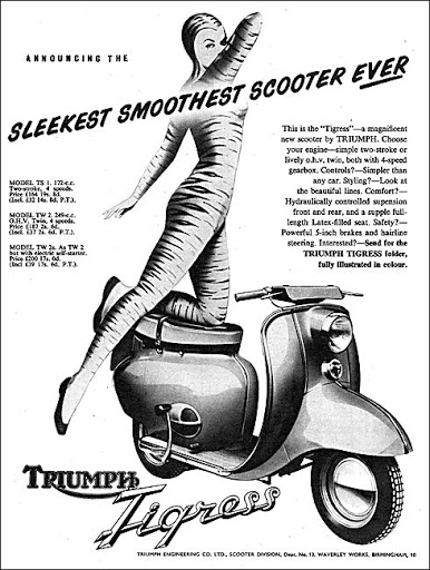 Triumph Tigress scooter vintage scooter history