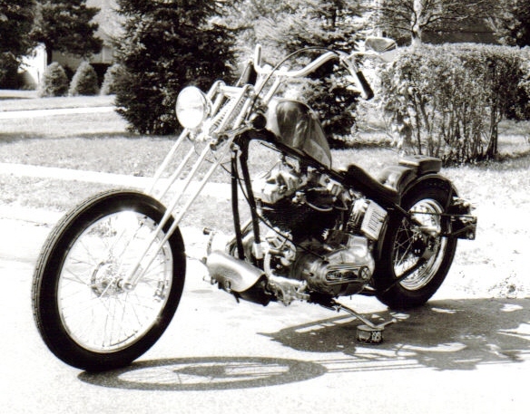 Hardtail Sportster with girder front forks Ironhead Sportster with girder front forks