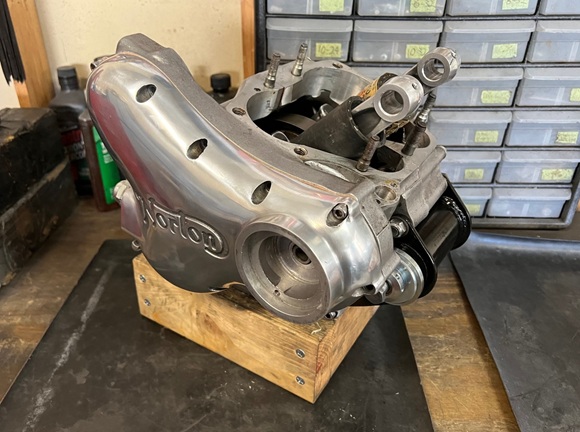 vintage British motorcycle repair