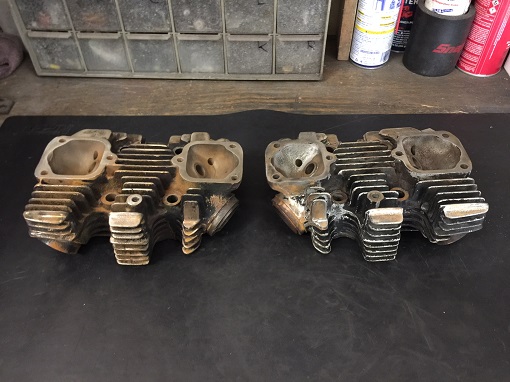 900cc Ironhead cylinder heads 900cc Ironhead Sportster build