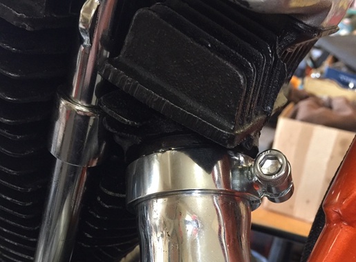 allen type exhaust clamp for motorcycle Ironhead Sportster drag pipes