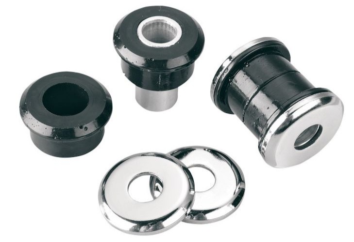 install polyurethane bushings with new sleeves and washers