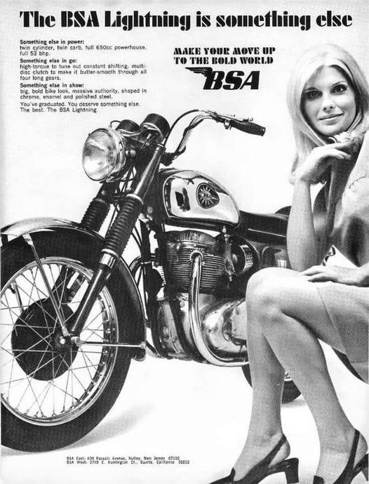 BSA Lightning Twin motorcycle Vintage British Motorcycles