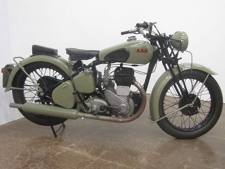 BSA M20 military motorcycle in National Motorcycle Museum WW2 motorcycle history