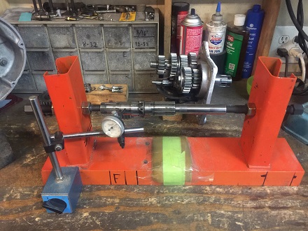 Ironhead Sportster transmission mainshaft run-out check mainshaft straightness