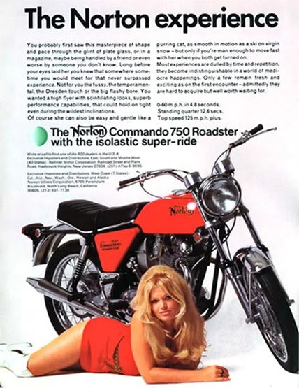 1970 Norton Commando models isolastic super ride