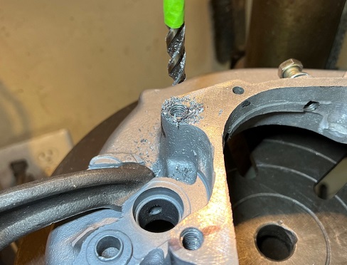 remove broken bolt in motorcycle engine case drill and tap threads in aluminum