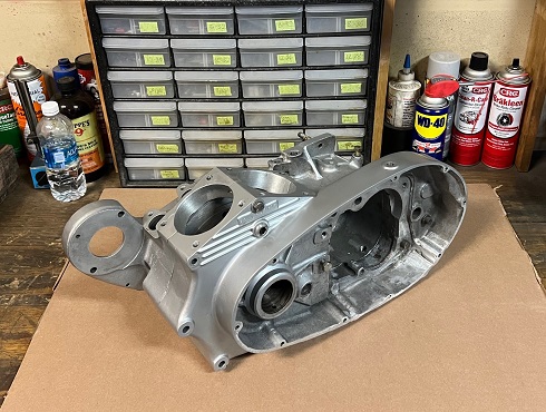 Harley Sportster engine case restoration