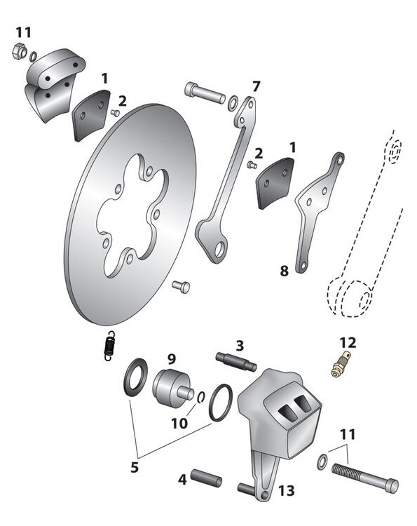 front caliper seal kit for Sportster caliper rebuild Harley FX CL brake caliper
