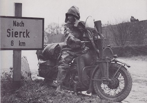 Harley WLA motorcycle during World War Two