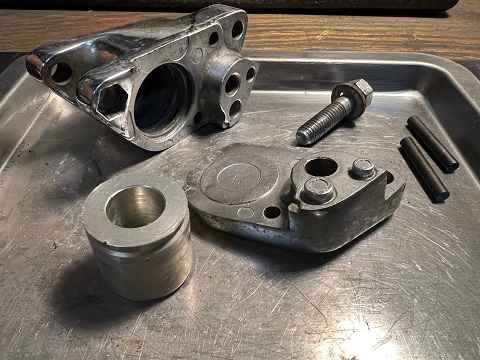 brake caliper parts after cleaning