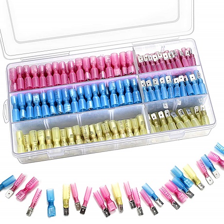 motorcycle electrical problems heat shrink spade end electrical connector kit
