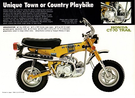 Honda Mini Trail Honda CT70 ad