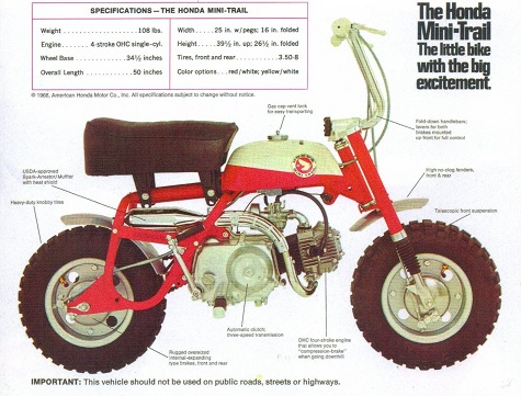 Honda Monkey Bike Honda Mini Trail minibike