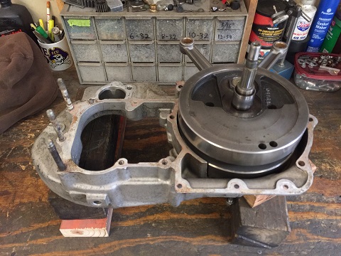 Harley Sportster engine assembly Sportster left engine case