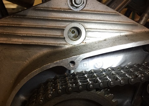 top dead center Ironhead Sportster Ironhead Sportster top dead center flywheel timing mark