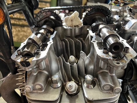 KZ650 remove camshaft adjust valves Kawasaki KZ DOHC