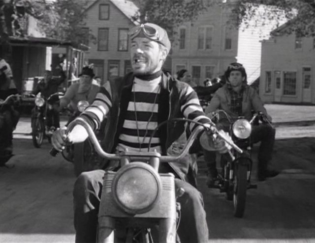 Harley Panhead motorcycle in the Wild One movie Lee Marvin Harley Panhead