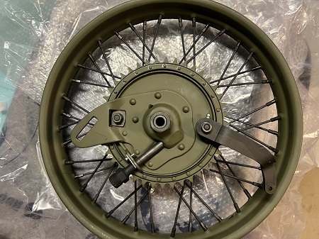 mechanical drum brake Harley WLA WLA Harley 45 rear wheel