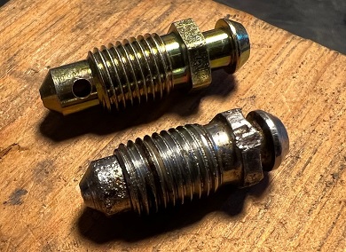 motorcycle caliper bleeder screws