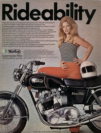 Norton Commando motorcycle ad