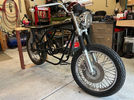 swing arm overhaul Norton Commando motorcycle rear wheel removal