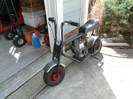 repair and restoration of an old school minibike