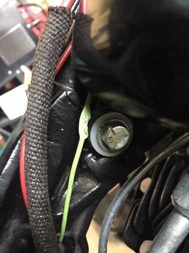pinched wire on motorcycle