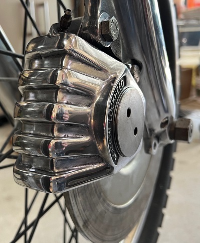 polished Norton Commando brake caliper how to polish brake caliper Norton Commando