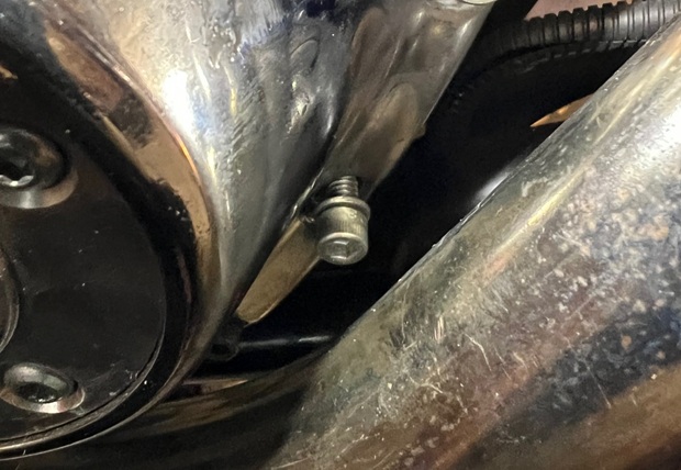 Harley Twin Cam remove cam cover without taking off entire exhaust system TC engine cam tensioner check procedure