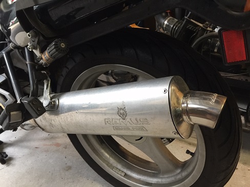 Remus Gran Prix stainless steel exhaust Remus Gran Prix exhaust on BMW Oilhead