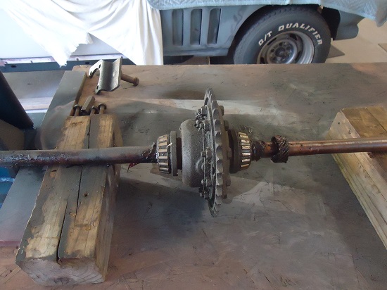 vintage Harley trike axle Harley-Davidson Servi-car axle overhaul
