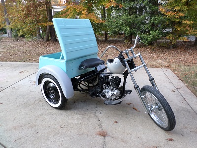 Harley-Davidson Servi-car restoration classic trike build