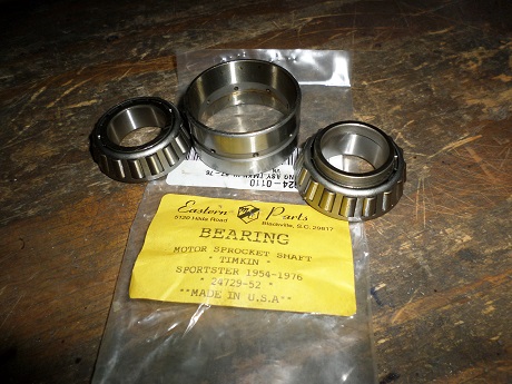 Early Ironhead sprocket shaft bearings sprocket shaft bearing set