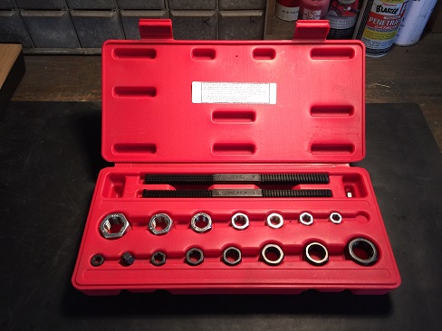 tools and equipment needed for motorcycle engine repair tap and die set