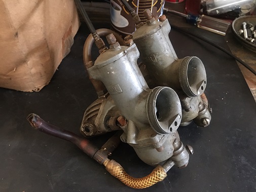 dual Amal carburetors