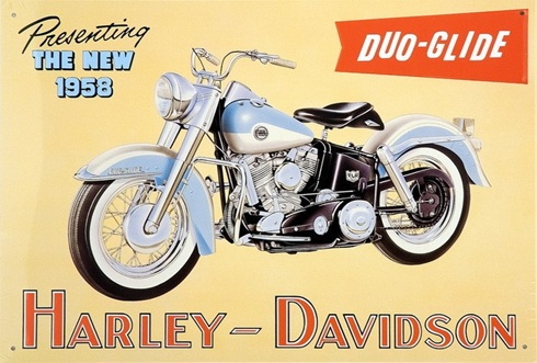 1958 Harley Panhead Duo Glide Harley FL Big Twin history and information