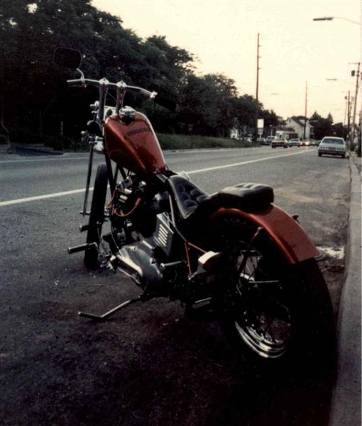 Hardtail Sportster with Girder Front Forks Ironhead Chopper