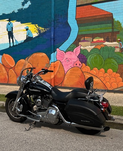 Harley Road King review by owner Sunday morning motorcycle ride