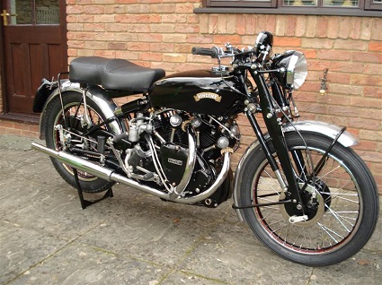 Vintage British Motorcycles Vincent Black Shadow motorcycle