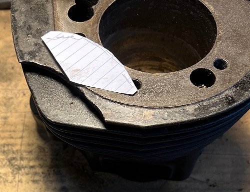 cooling fin repair patch motorcycle cylinder