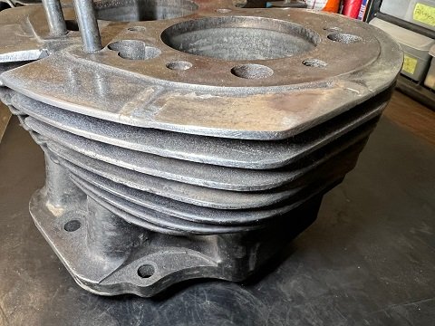cracked cooling fin repair cast iron cylinder motorcycle cylinder with broken cooling fins