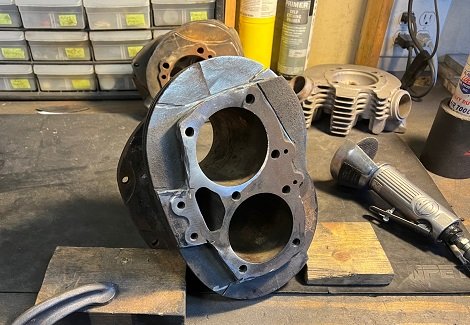cutting fin patch out of old junk cylinder repair broken cylinder fins on motorcycle