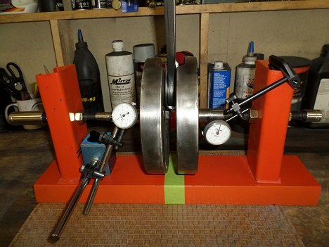 DIY flywheel truing stand