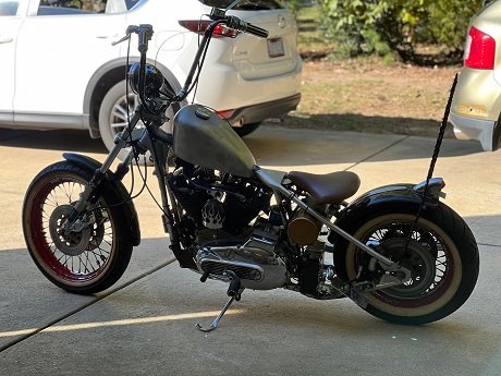 Sportster with bolt on hardtail Hardtail Sportster build