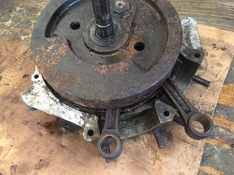 splitting the cases Harley 45 engine Vintage WLA engine cases