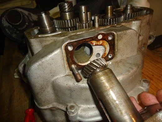 remove Harley 45 oil pump Harley WL engine assembly