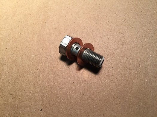 Servi-car oil tank fitting Harley 45 oil tank fitting