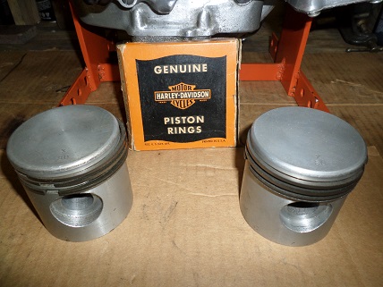 Harley 45 pistons and rings Harley WL Flathead pistons